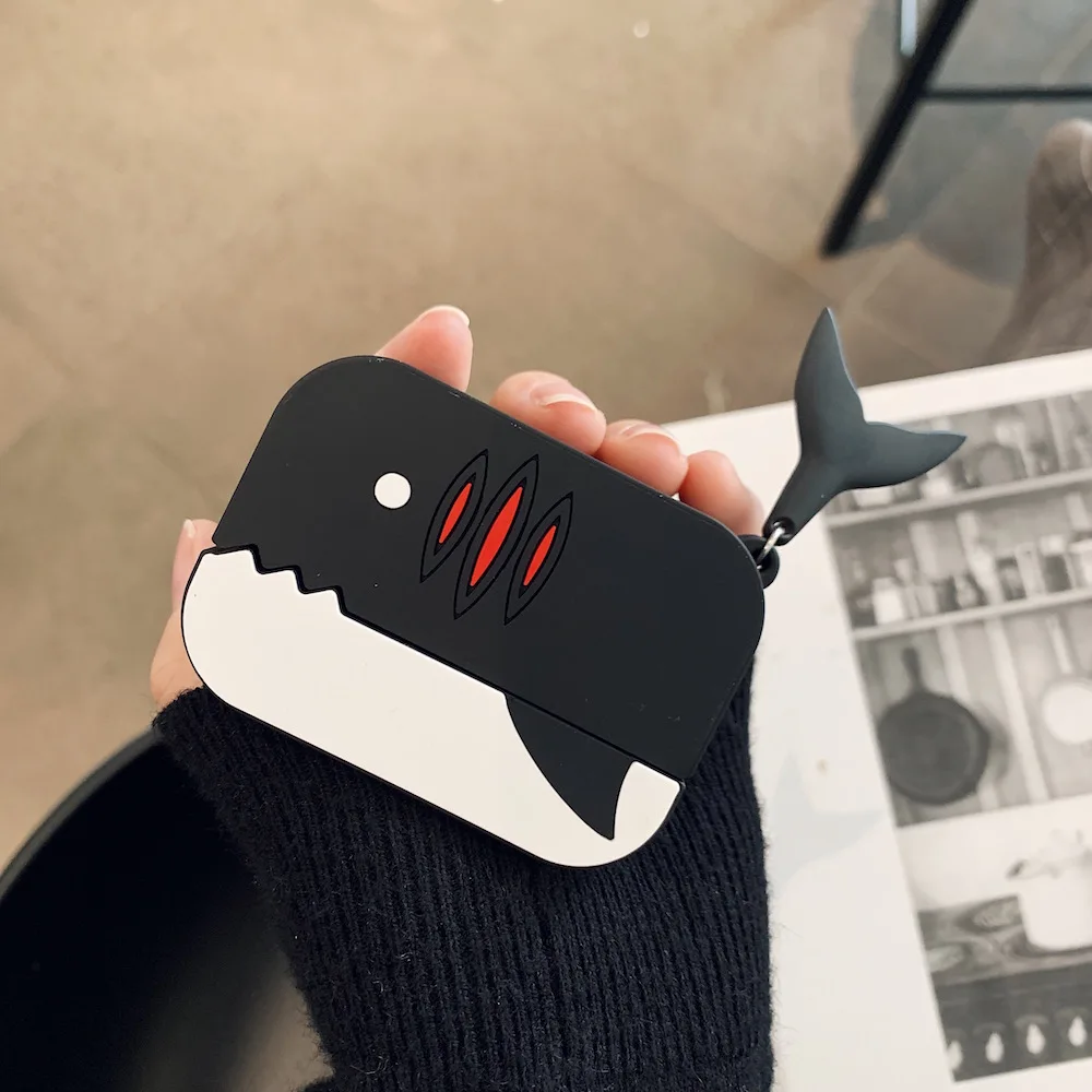 Защитный чехол для наушников с изображением Кита клоуна для Airpods, милый силиконовый защитный чехол для bluetooth-наушников-3 поколения