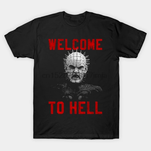 Мужская футболка Добро пожаловать в Hellraiser wo футболки Топ|Футболки| |