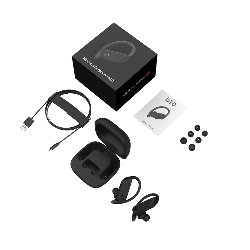 B10 TWS, беспроводные Bluetooth наушники, Спортивная гарнитура, наушники, 3D стерео Водонепроницаемая гарнитура с беспроводной зарядной коробкой, PK I9000 TWS