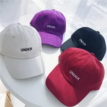 Гонконгский стиль, Повседневная корейская шляпа, женская простая бейсболка с вышивкой алфавита, Мужская кепка с изогнутыми карнизами, Студенческая Солнцезащитная шляпа