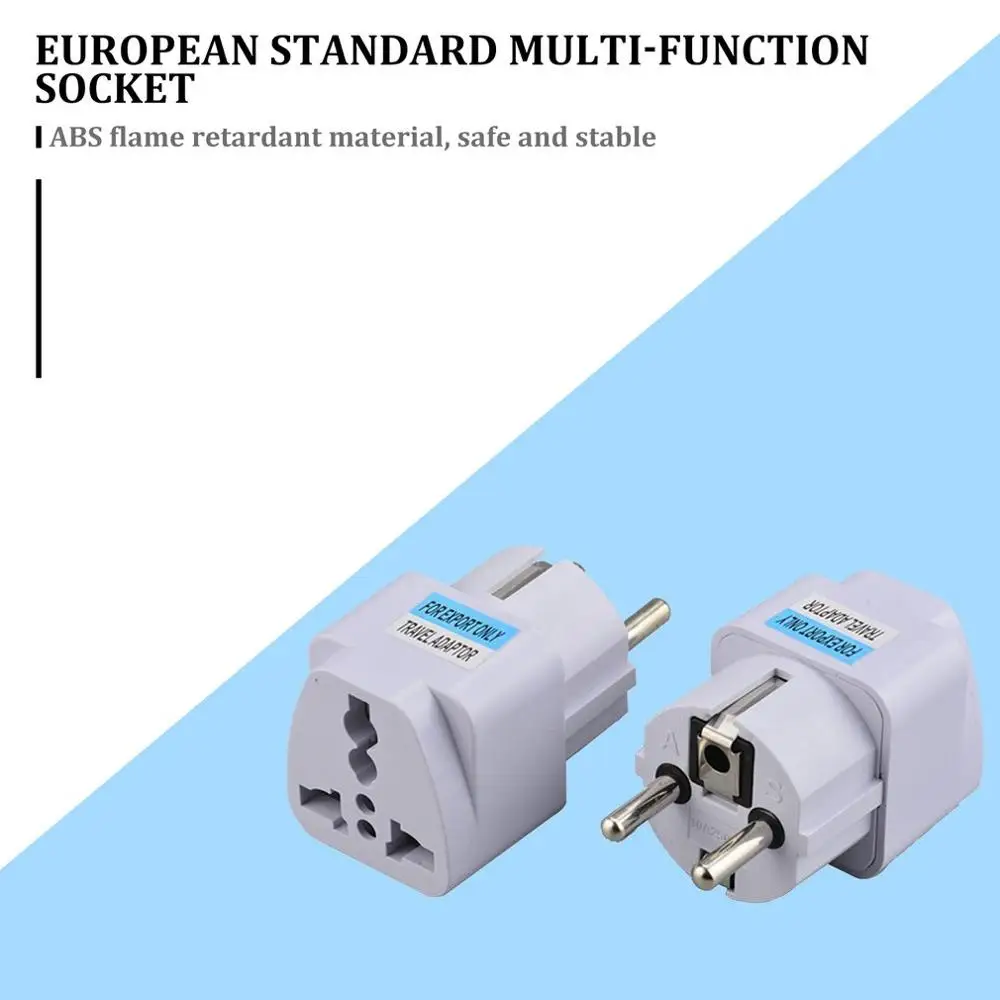 UK US AU To EU EURO France Germany Travel Adaptor Plug Convert European 2 Pin KS 