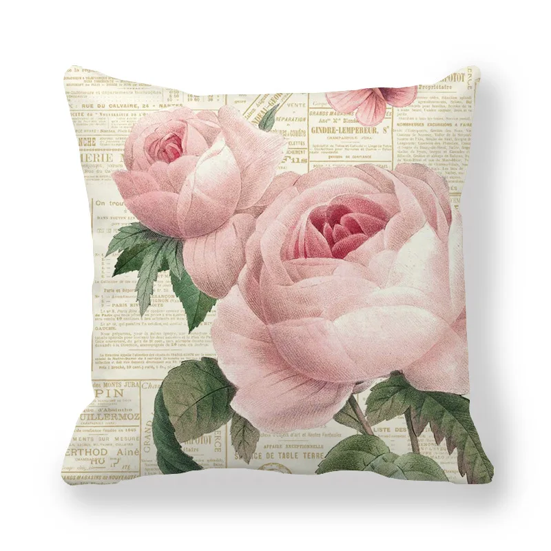 Chrysanthemum Flower Cushion Plum Blossom Lavender Pillow Home Sofa Chair Floral Decorative Pillow 