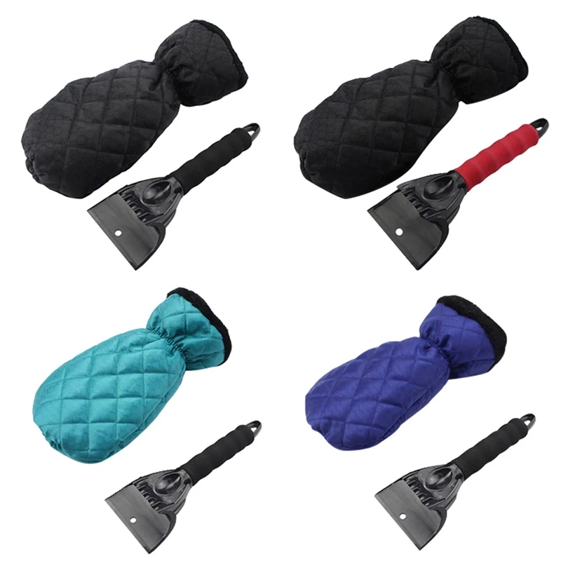 Снег удаление скребка перчатки Оксфорд ткань для чистки снега лопата, лед скребок Инструмент для автоматического окна на открытом воздухе автомобильный-stying Зимние перчатки