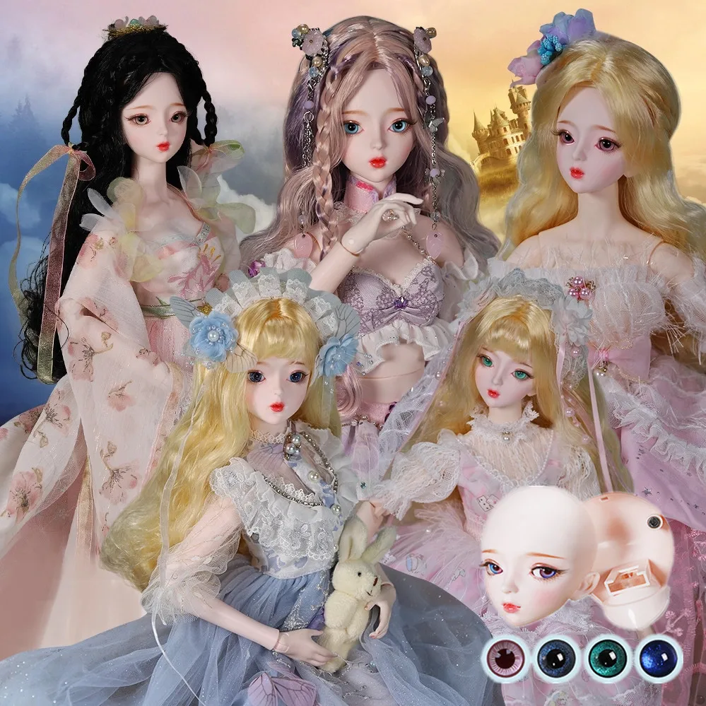 

BJD 1/3 joint body 60CM upgraded version of the brain can chang e the eye doll suit with clothes shoes jewelry SD dolls toy.