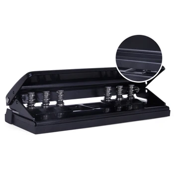 

6 Holes Loose-Leaf Craft Metal Hole Punch Stapler Tool Piercing Paper Cut Round Adjustable Diaries Office Manual DIY