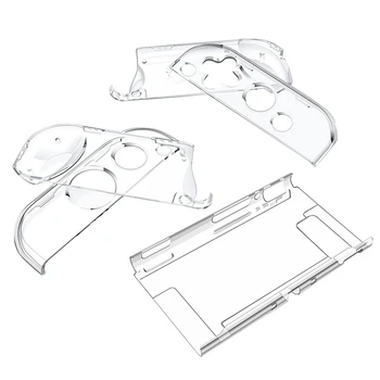 

for Clear PC Hard Case Protective Cover Shell for Nintendo Switch Console Joy-Con Controller Crystal Transparent Full Body Prote