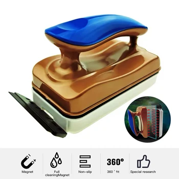 

Fish Tank Cleaner Magnetic Aquariums Brush Double-sided Cleaning Tool Magnetic Brushes with Algae Scraper Tools