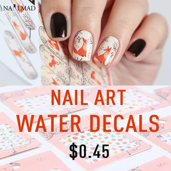 

Anniversary Only! Nail Water Decals Colorful Nail Art Sticker Tattoo Decals Water Slide