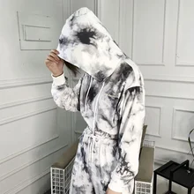 Aliexpress - Hip Hop Hoodies Pants Two Piece Set Women Tie Dye Print Full Sleeve Tracksuit Women Winter 2020 Fashion Female Casual Punk Suits