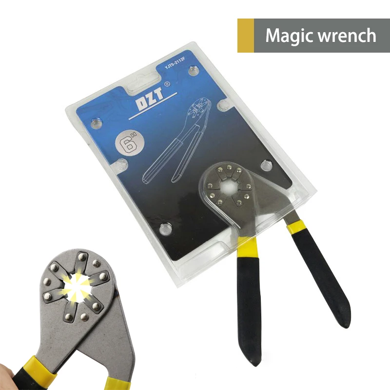 

14 in 1Magic Wrench adjustable spanner tool mini open car repair universal Multifunctional wrench wrench 1/4 5/16 3/8 7/16 1/2