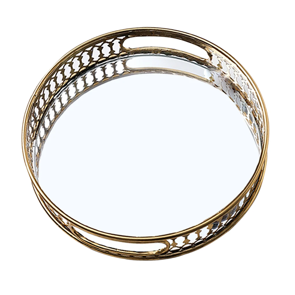 Wrought Iron Golden Plated Tray Pallet Holder Boxes f/ Holding Beads Snacks