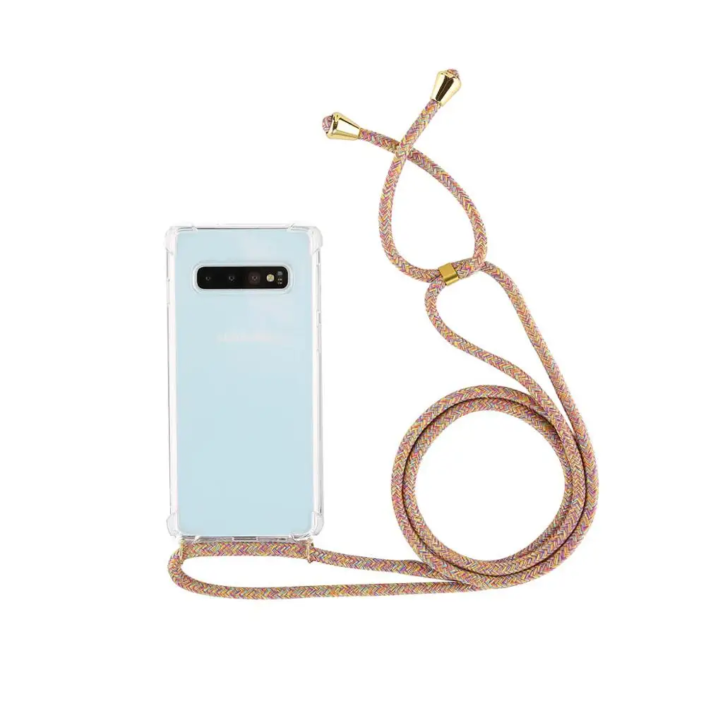 2020 Cord Lanyards Phone Case For Samsung S10E S10 Plus Note 8 9 Soft Cover For Samsung Note 10 Plus Shockproof Shell Cover cute samsung cases Cases For Samsung