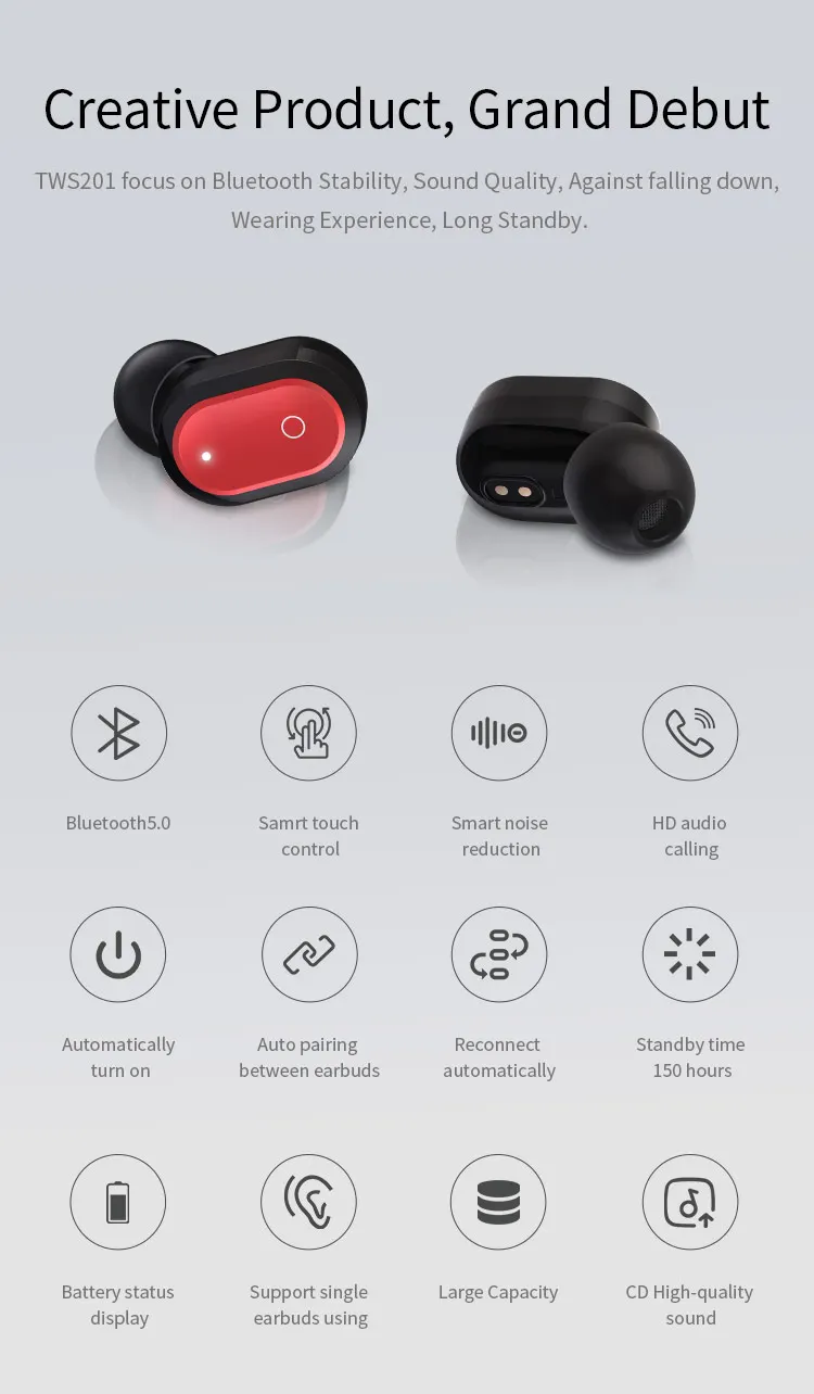 Interpad V201 Bluetooth наушники ответ на телефон сенсорное управление выносливость супер бас видеоигры для смартфонов Android Xiaomi ios