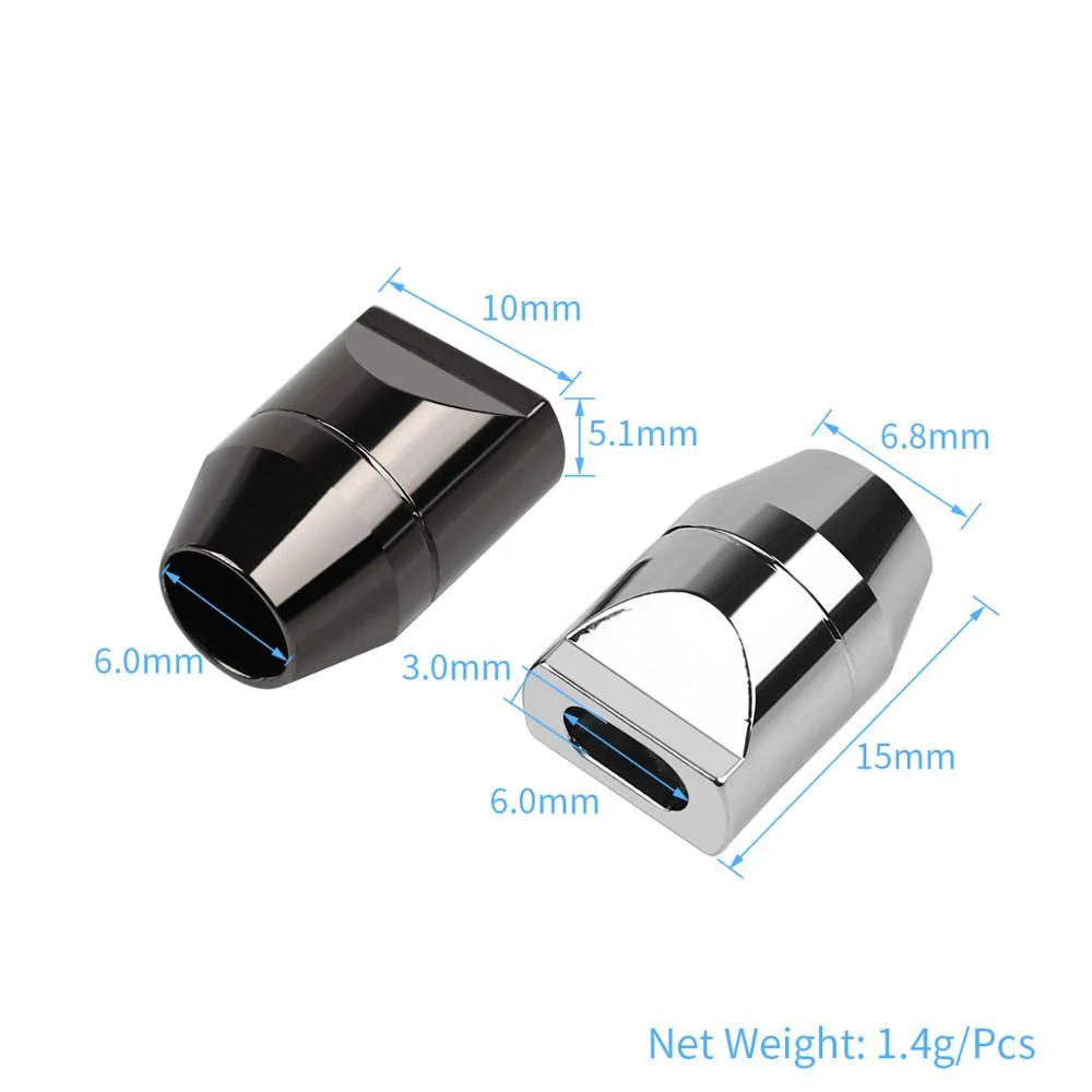 5PCS Headphone Splitter 6 8mm To 3 4mm Splitter Slider DIY Audio Connector Aluminum Alloy Slider 8 Strands Headset Cable Adapter
