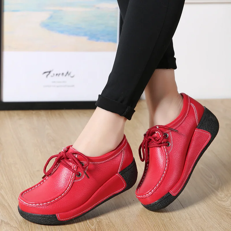 

Spring And Autumn New Style plus Velvet round-Toe Thick Bottomed Small Leather Shoes Slanted Heel WOMEN'S Shoes Genuine Leather