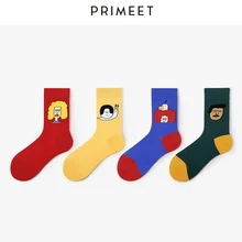 Уличная одежда в Корейском стиле, носки для пар с изображением персонажей мультфильмов, Забавные милые носки в стиле хип-хоп, классные цветные женские носки без пятки, модные подарки для мужчин, 5