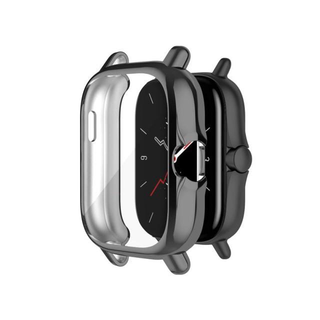For Huami Amazfit GTS 2 Watch Protective Case A1968 Electroplating TPU All-inclusive Anti-scratch Rubber Sleeve