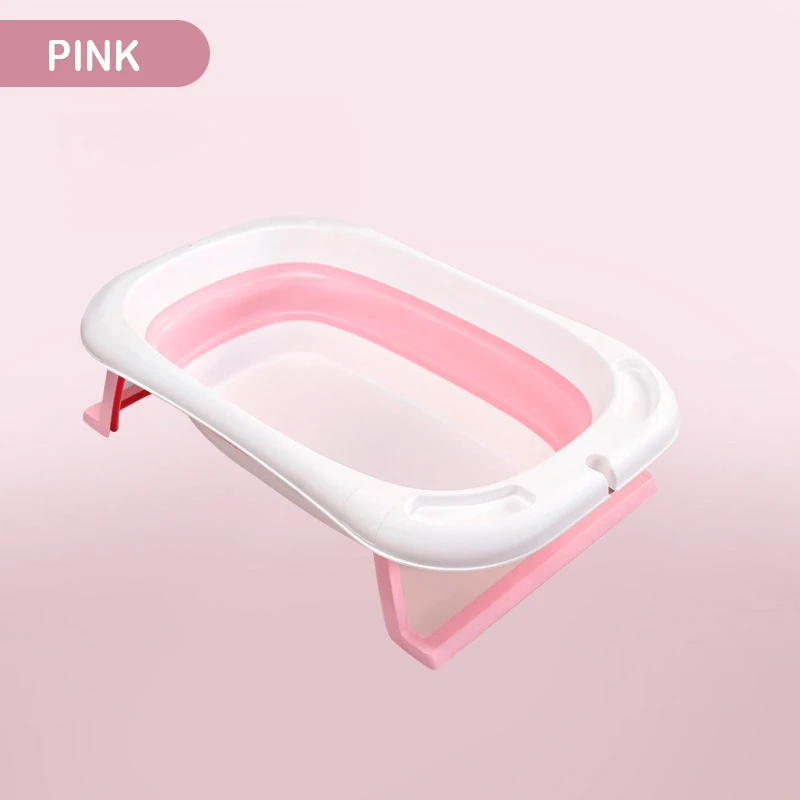 pink1 Складная Ванна, детская складная ванна, чувствительная к температурам, домашняя утолщенная большая ванна для купания новорожденных детей, детская Ванна - Цвет: pink1