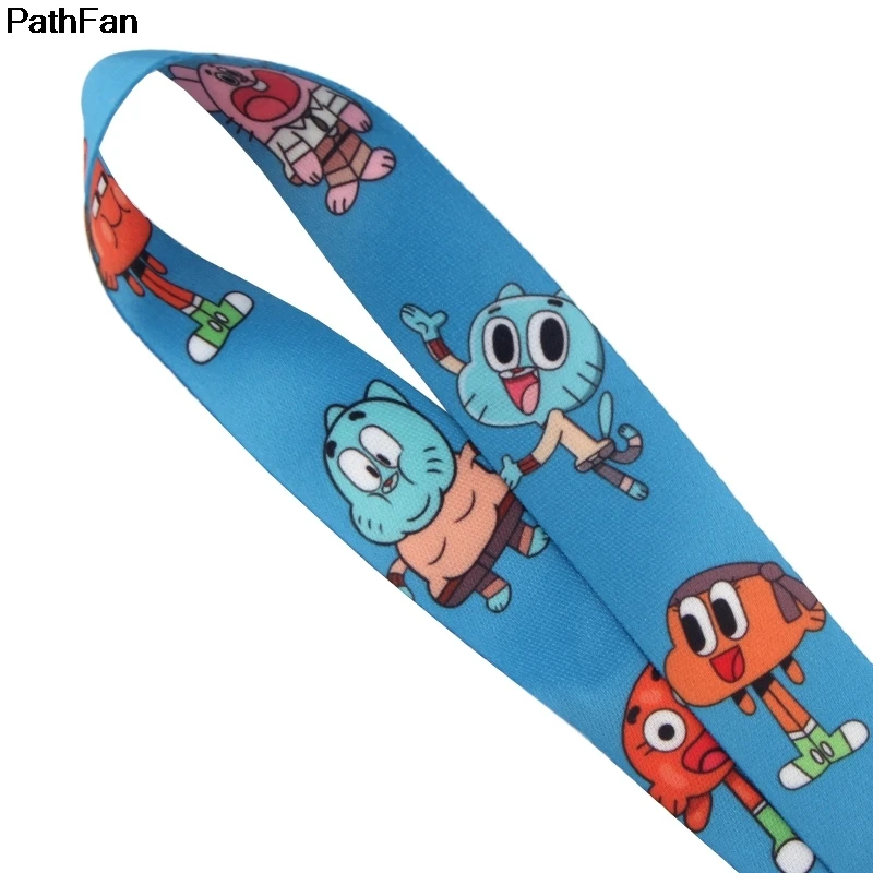 20 шт./лот Patchfan удивительный мир Gumball мультфильм шнурок для ключей очки брелок для ключей телефон камера лямки A2370