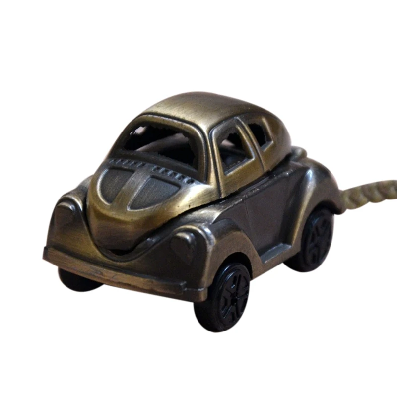 Small hanging buckle bronze classic car punk pocket watch Classic cartoon car model flip pocket watch