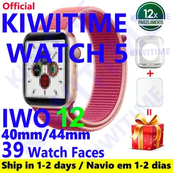 

KIWITIME Watch 5 IWO 12 PRO Bluetooth Smart Watch 1:1 SmartWatch 40mm 44mm Case for Apple Android phone Heart Rate PK IWO MAX 13