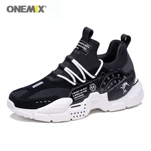 ONEMIX Men Trainers Road Running Shoes Sneakers New Technology Style Leather Damping Comfortable Winter Sports Tennis Shoes