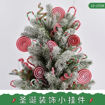 

Christmas decorations red and white lollipop cane ornaments Christmas tree window scene layout props dress up pendant