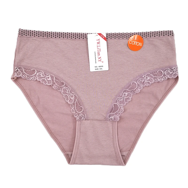 4XL High Waist Plus Size Panties Women'S Underwear Big Sexy Lace Transparent Briefs Large Size Female Underpants Lingerie 5pcs