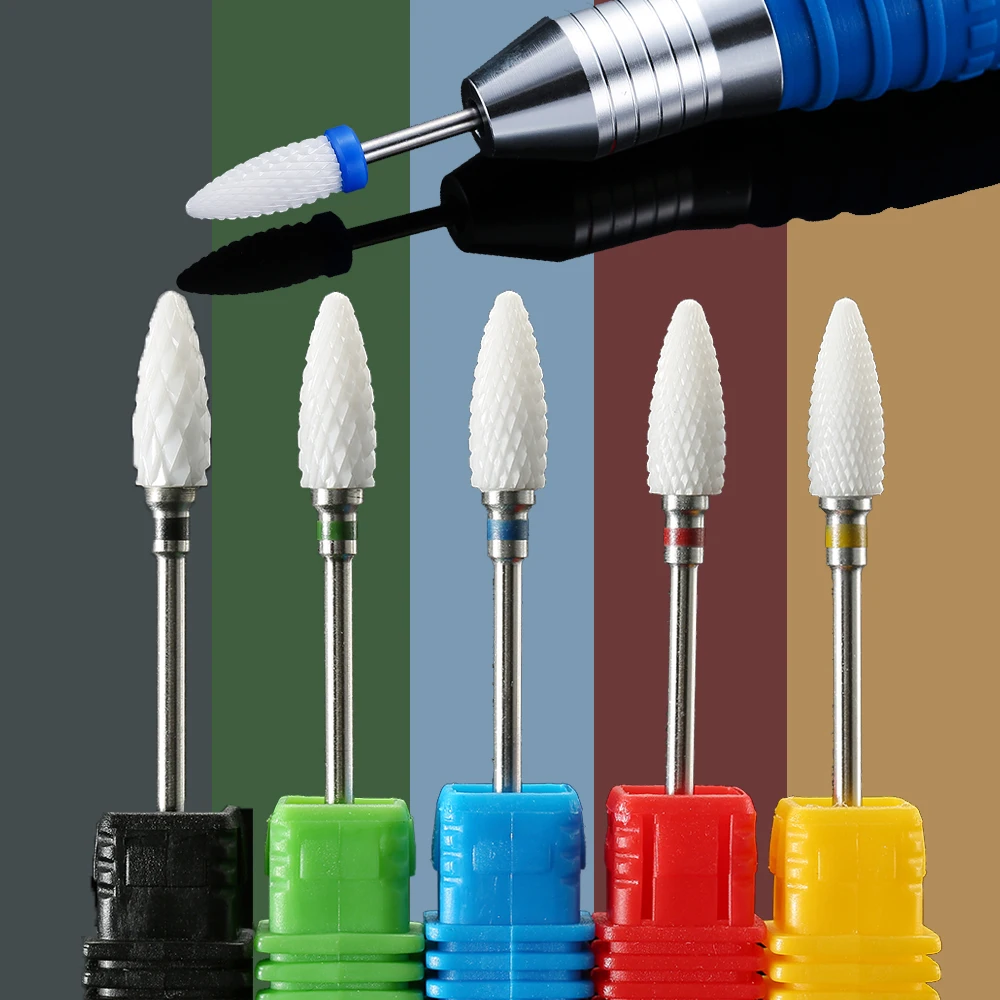Milling Cutter Ceramic Nail Drill Bits For Pedicure Machine Apparatus Gel Polish Remove Tools Accessory