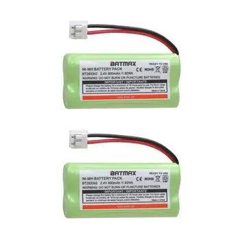 

2Pcs BT183342 BT283342 Ni-MH Battery for AT&T VTech Cordless Phone BT166342/BT266342 BT162342/BT262342 CS6709 CS6609 CS6509