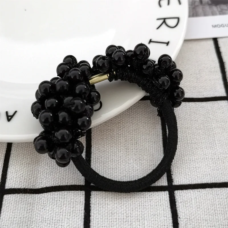Rubber Band Pearl Beads Elastic Ponytail Holder 9