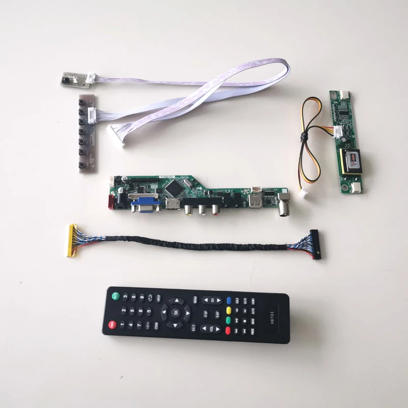 Для N154I4-L03/L04 T. V56 дисковод плата LVDS 2CCFL 30Pin HDMI VGA USB AV RF ЖК-панель монитор клавиатура+ пульт+ инвертор DIY kit