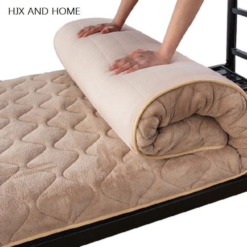 Colchón Tatami grueso y cálido para dormitorio estudiantes, colchoneta individual cómoda y saludable, colchón doble de franela gruesa plegable| Colchones| - AliExpress