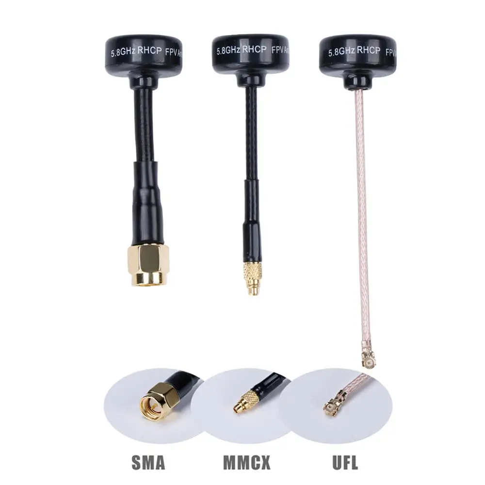 

iFlight 5.8GHz 2.0DBi black RHCP FPV Antenna straight MMCX/SMA/UFL（IPEX）connector for FPV RC racing drone accessories