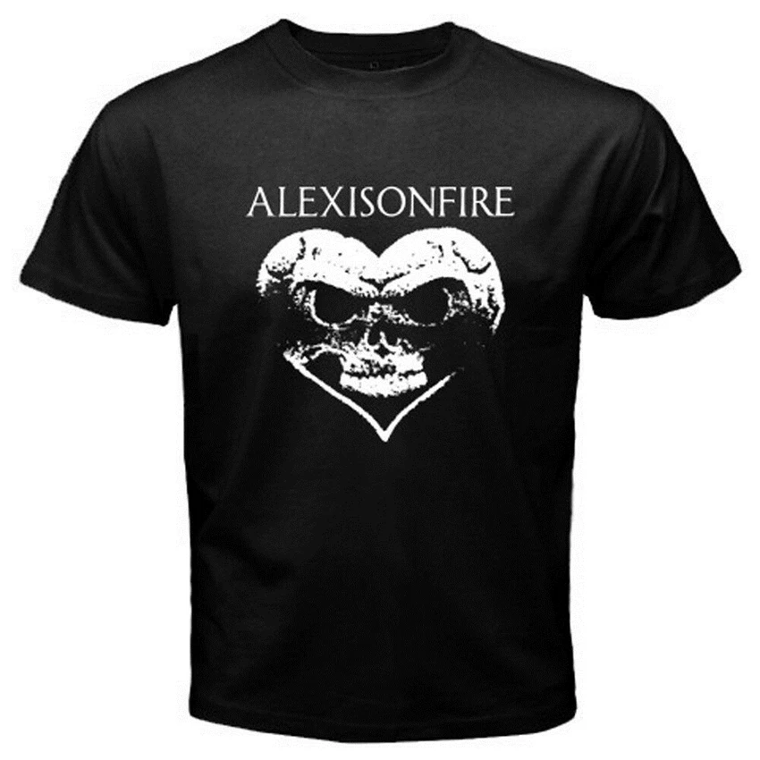 Новый Alexisonfire сердце логотип черепа хардкор-группы Мужская черная футболка