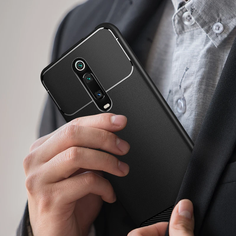For Xiaomi 9T Pro phone case luxury armor business soft shell for Redmi 6A 7A 8A Pro GO K20 NOTE 7 8 pro can wireless charging