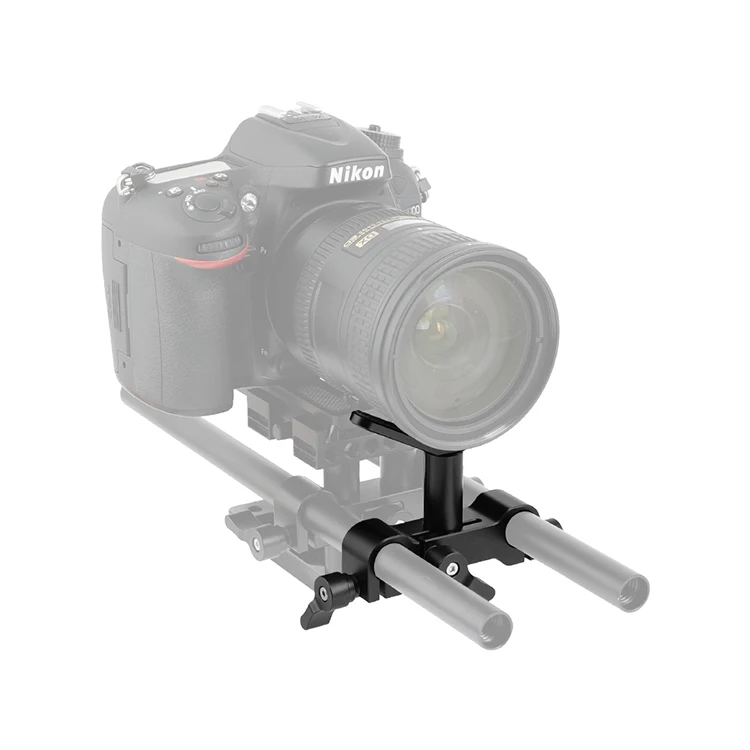 HDRIG Lens Support Mount Rod Clamp Holder Bracket for 15mm Rod System Follow Focus