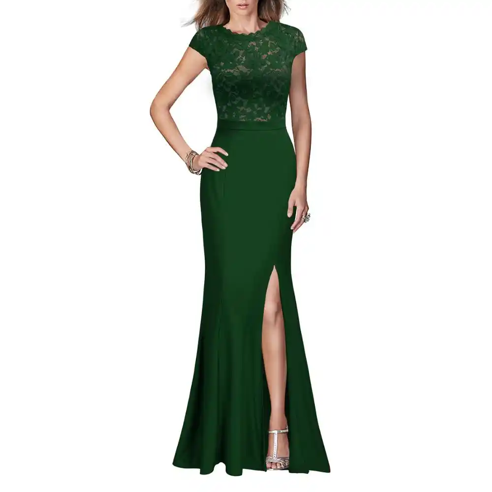 rephyllis women's retro floral lace vintage bridesmaid wedding long dress