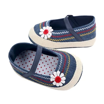 

Newborn Cowboy Style Cute Baby Flower First Walkers Soft Bottom Indoor Floral Explosion Baby Girls Toddler Shoes