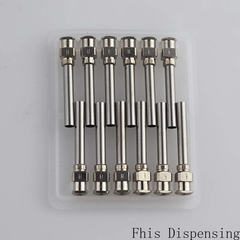 12pcs 1/2" 0.5 inch 17GA Blunt stainless steel dispensing syringe needle tips 