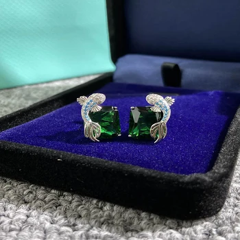 

1:1 Original Luxury brands high quality Goldfish earrings S925 Sterling silver Jewelry Ladies classical charm Valentine's gift