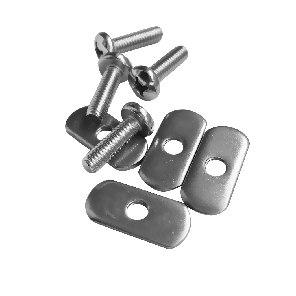 4 Sets Stainless Steel M6 Screws + Nuts Kayak Track/Rail Mounting Fittings