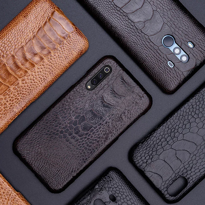 Чехол для телефона для Xiaomi mi 8 9se9T A1 A2 A3 lite Max 2 3 mi x 2s 3 Poco F1 натуральный кожи страуса для Red mi Note 4 4X 4A 5 6A 7A Pro