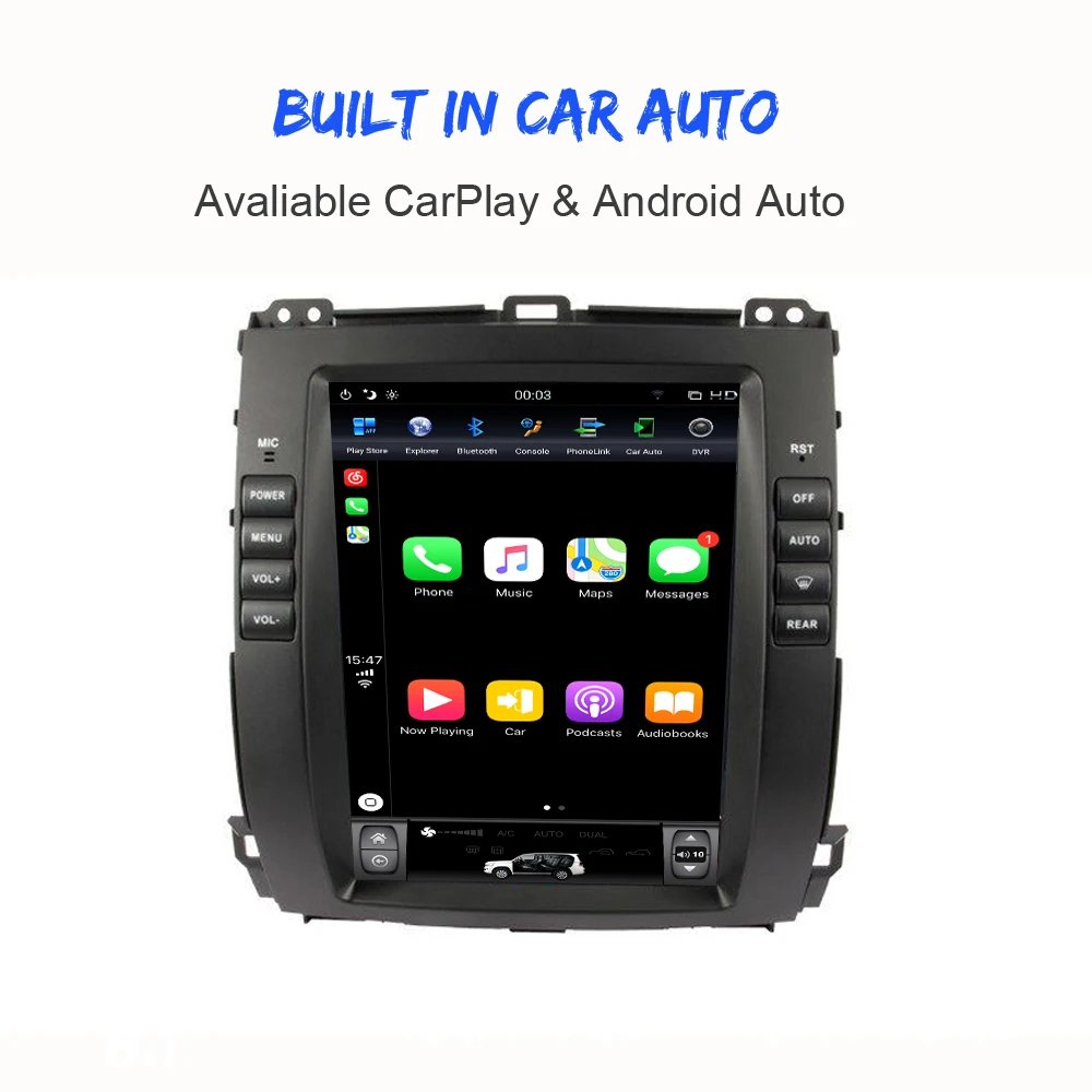 ONKAR 1 Din Android авто для Toyota Land Cruiser Prado120/Lexus GX470 2002-2009 Android 8,1 4GB 32GB Автомобильный радиоприемник с навигацией GPS