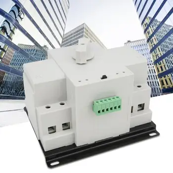 

2P Transfer Switch 10A Dual Power Automatic Transfer Switch 220V for Household Industry Use
