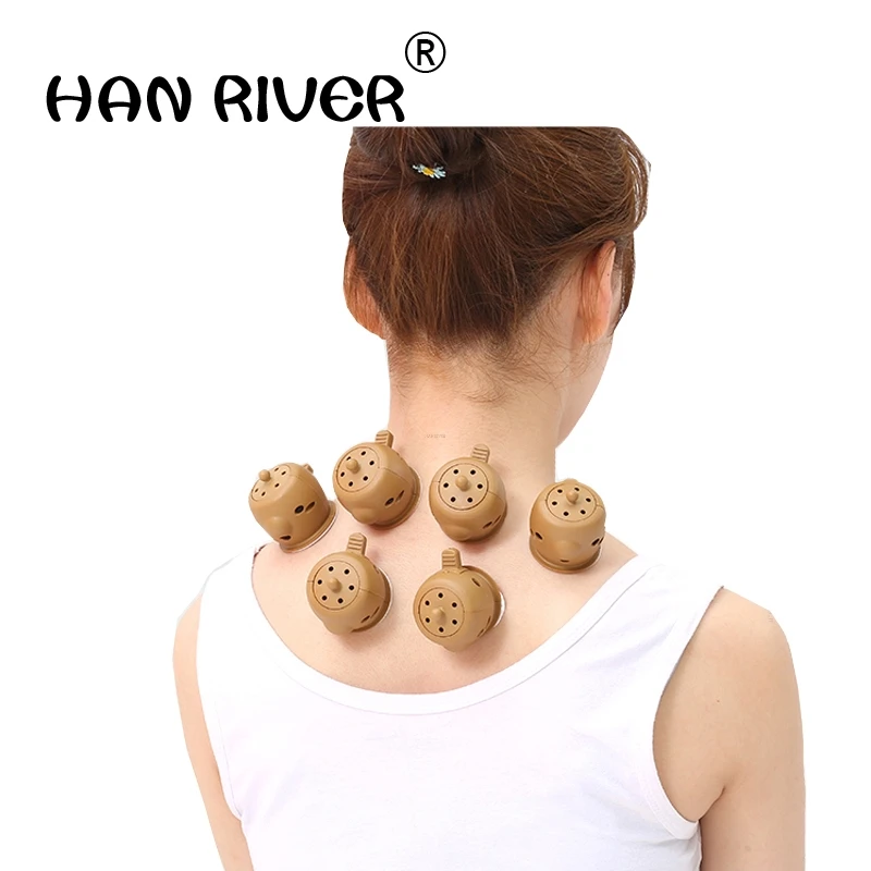 HANRIVER 1pc Moxibustion Box Pot Tube Paste Replacement Moxa stick Body comfort Relax Acupuncture Soft Heat care Therapy Pain
