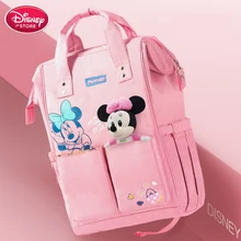 Сумка для мам с изображением Диснея, Сумка с изображением Минни Микки Мауса, термоизоляционная сумка, сумка с двойным плечом для путешествий, сумка для ухода за ребенком