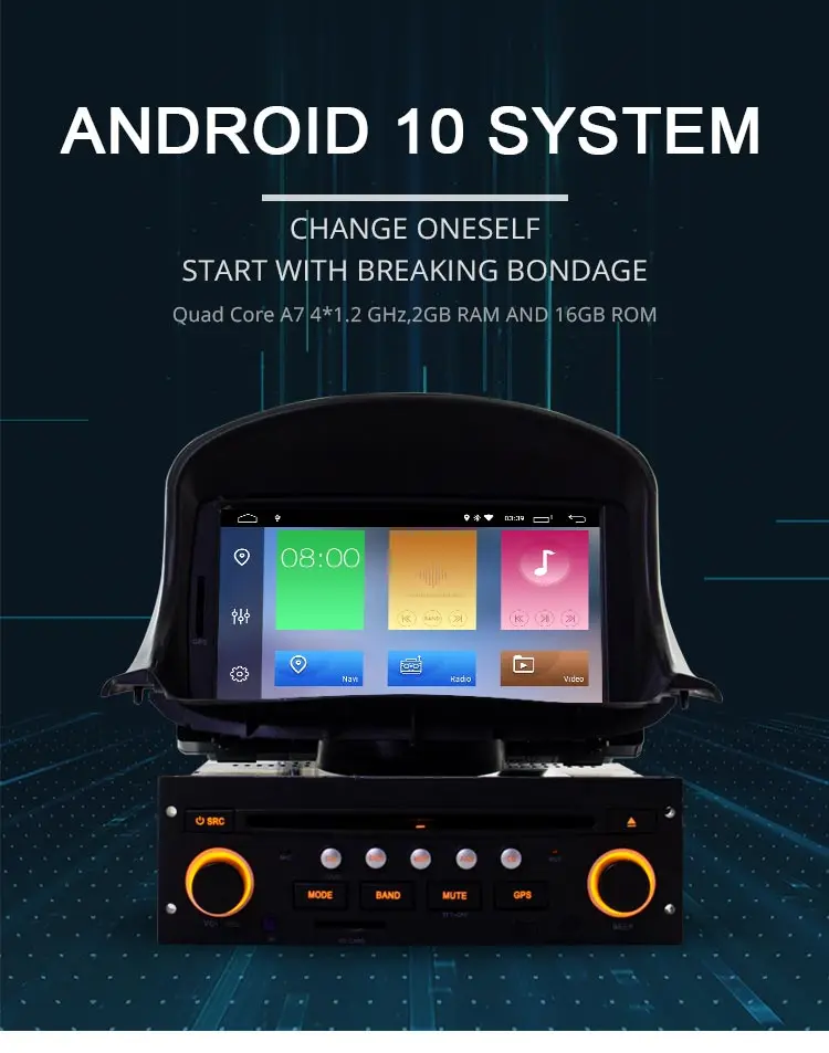 LJDA 1 din 7 дюймов Android 10,0 автомобильный dvd-плеер для peugeot 206 206CC Авто Радио Аудио Bluetooth Canbus gps навигация четырехъядерный