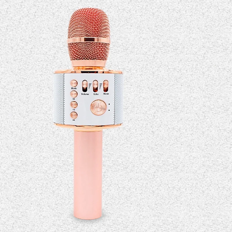 Беспроводной Bluetooth микрофон для караоке для детей, ручной микрофон для караоке, динамик, портативный подарок на Рождество, день рождения, семейные вечерние