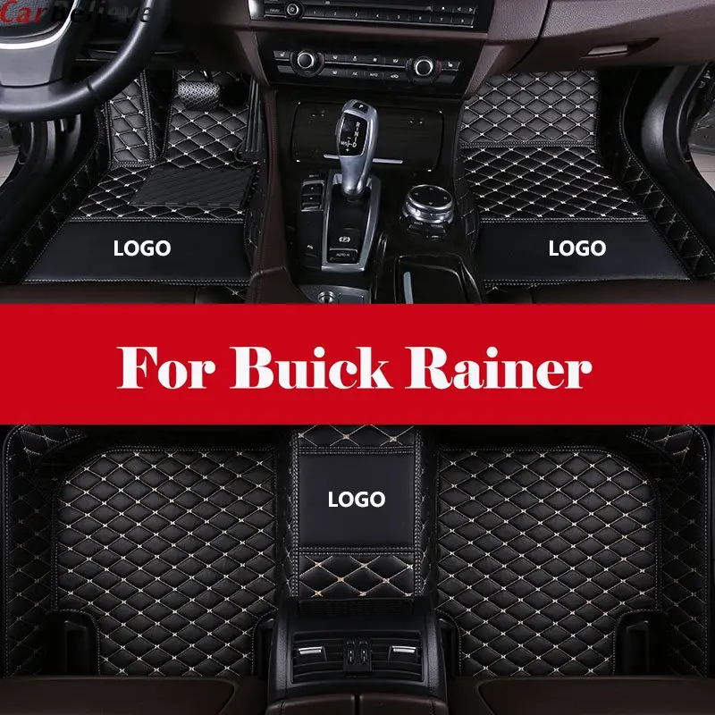 

Luxury Waterproof Leather Auto Floor mats Front + Rear All Weather Interior Mat Carpet For Buick Rainer